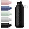 Chilly's Series 2 Flip Water Bottle with Sports Lid, Telescopic Straw and Nylon Carry Loop - Easy Flip Lid, Straw Cleaning Brush Included