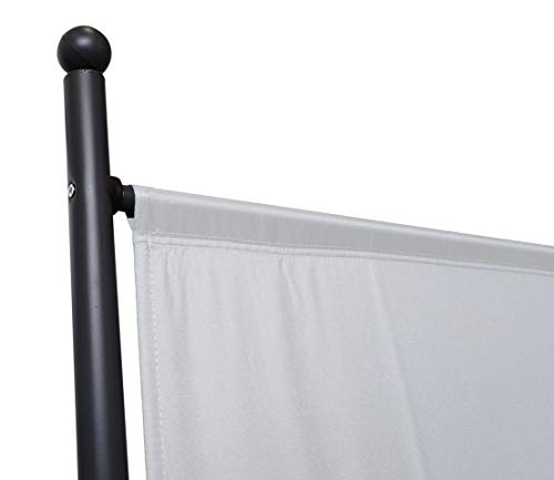 QUICK STAR Paravent 180 x 178 cm Fabric Room Devider Garden Partition Wall Balcony Privacy Screen White