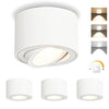 GeyouLux Dimmable LED Adjustable Projection Spotlight, 5 W Ceiling Spotlights, Diameter 80 x 50 mm, 3000 K/4000 K/6500 K, 30 Rotation Bathroom