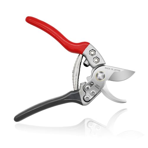TONMA Secateurs [Made in Japan] 7.5" Professional Bypass Garden Shears Heavy Duty with Ergonomic Handle, Japanese Pruning Scissors Trimmers Sturdy