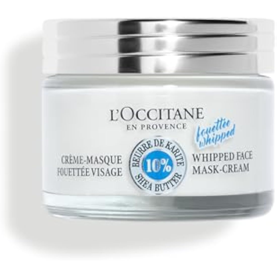L'OCCITANE Moisturizing and Soothing Shea Butter Whipped Face Mask Cream | Enriched with Shea Butter | Vegan & 98% Readily Biodegradable | Premium & Clean Beauty Daily Cream Mask for All Skin Types