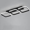 EIDISUNY Ceiling Light 3 Rectangles LED Latest Personality Simple Black Modern Led Ceiling Light for Hallway Entrance Office Bedroom Kitchen Living Room Aisle 33W Cool White Light 6000K (Black)