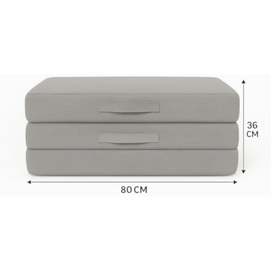 BBLOSSOM Single Cube Tri-fold Zbed Folding Portable Mattress – Lightweight & Compact Foldable Bed for Living Room, Travel & Sleepovers – Washable Cover, High-Density Foam Support