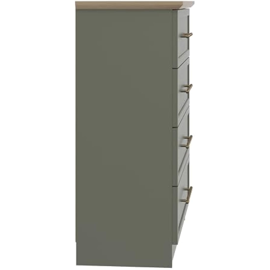 Galano Cleverton 4 Drawer Chest – Storage Cabinet for Bedroom, Hallway, or Entryway – Chest of Drawers & Closet Organizer – Kale Green/Oak Finish