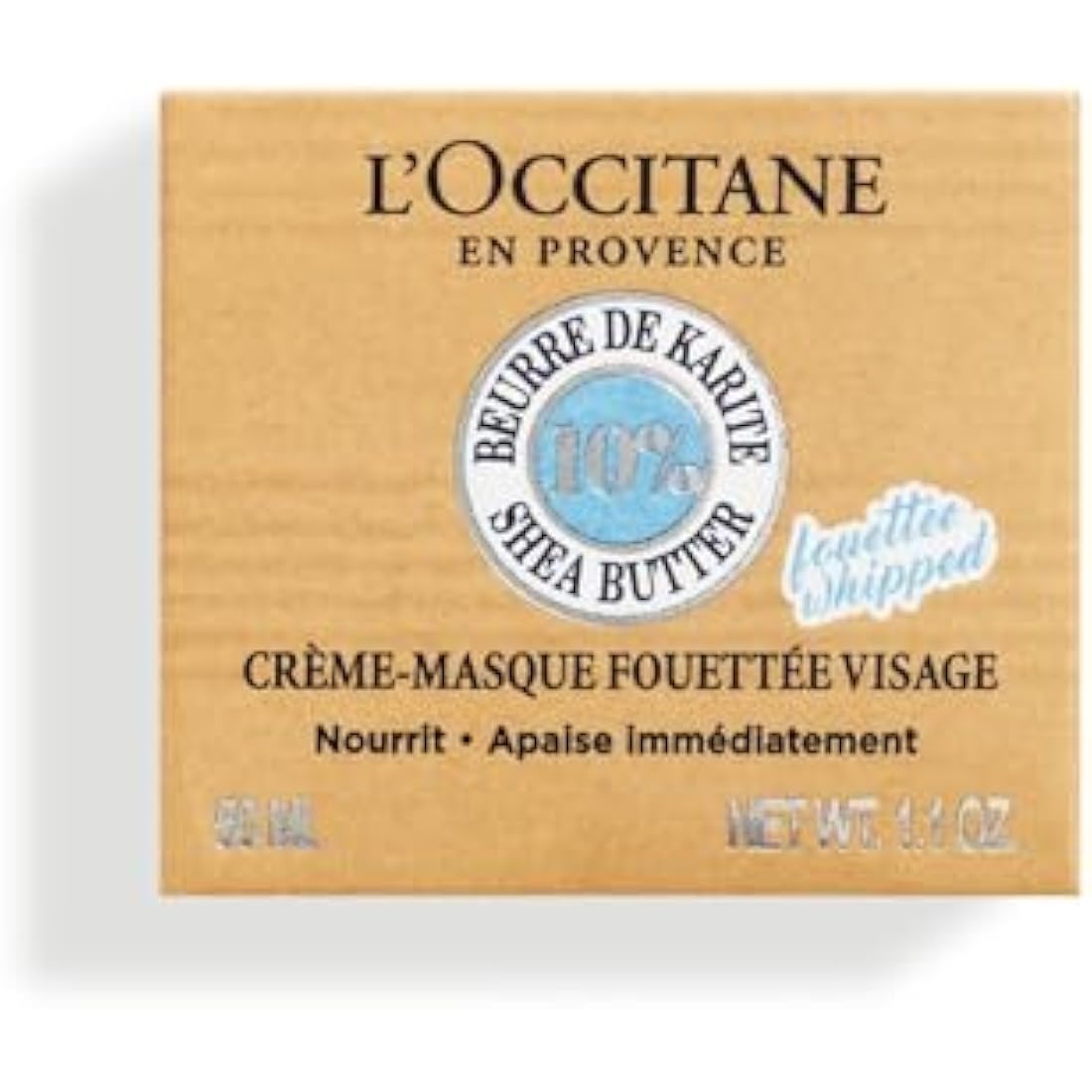 L'OCCITANE Moisturizing and Soothing Shea Butter Whipped Face Mask Cream | Enriched with Shea Butter | Vegan & 98% Readily Biodegradable | Premium & Clean Beauty Daily Cream Mask for All Skin Types