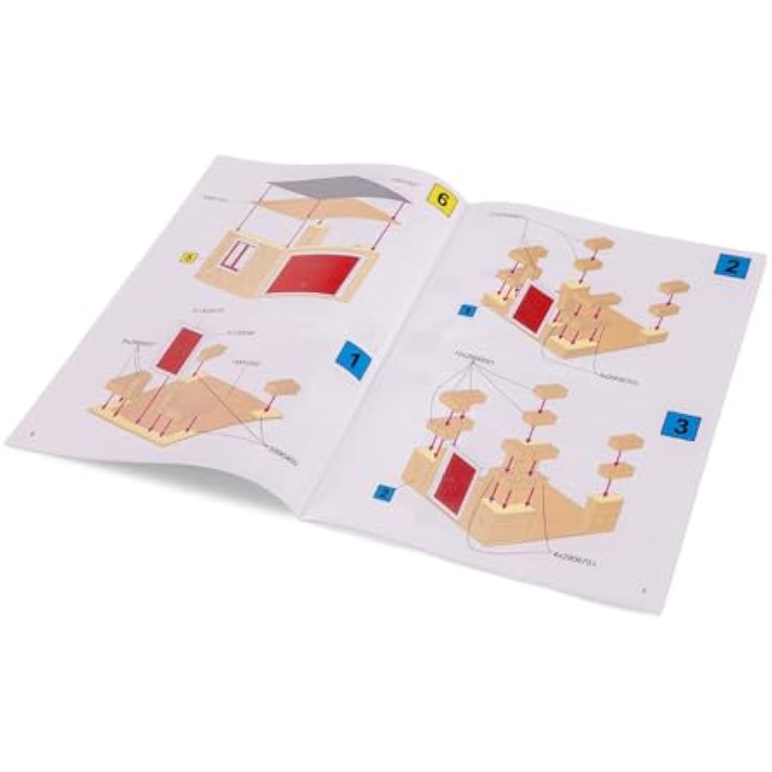 Teifoc 4800 Stone Blocks Fire Station, Multi Colour