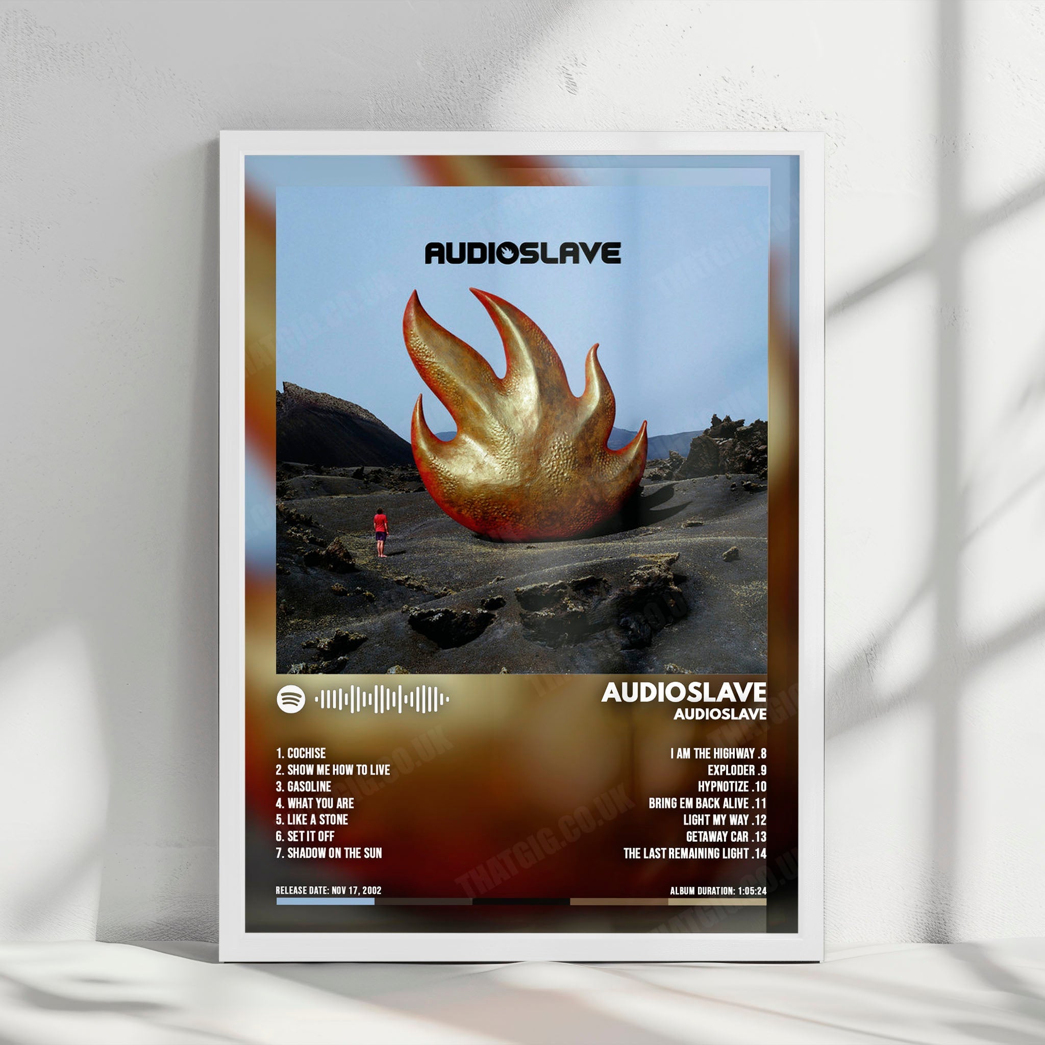 Audioslave "Audioslave  " Album Cover Poster - with Complete Tracklist