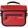 Vincita X-Cooper Water Resistant Front Bag - 5 L Bike Bag for Brompton Folding Bicycle with Rear-Opening Magnetic Closure, Spacious Interior, Top Handle and Light Colour Lining (Red)