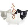 Cotill Cat Bowls, Anti-slip Multi-purpose Cat Food Bowl Pet Water Bowl Cat Feeding Bowl, Set of 3 - Grey/Black/White
