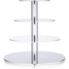 Cupcake Stand, ULIFEME 4 Tier Cake Stands, Round Acrylic Display Stands Cupcake Tower for Wedding, Birthday & Party, 6'' / 8'' / 10'' / 12'' Diameter Round Stand, 4 Inch Height, 4mm Thickness Acrylic