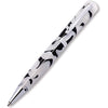 LACHIEVA LUX White Luxury Resin Celluloid Finished Ballpoint Pen for Writing. Nice Ball Pen Set Gift for Women & Men. (White/Black)