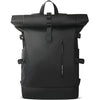 hk Roll Top Backpack Large Laptop Backpack 15.6'' USB Port Water-resistant Anti-theft Rucksack Travel Hiking Camping College School Work (27L Black)