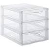 Rotho "Orgamix" Drawer Box With 3 Drawers, Transparent, A4