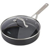 Ninja ZEROSTICK Essentials Cookware 26cm Sauté Pan with Glass Lid, Non-Stick, Long Lasting Forged Aluminium Sauté Pan, Induction Compatible, Oven Safe to 260°C, Black C10126UK