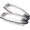 kuou Stainless Steel Nail Brush, 2 Pieces Hard Bristle Hand Wash Brushes Nail Clean Brush Handle Nail Finger Tip Scrubbing Brush Nail Brushes for Cleaning Nails and Toes Nails