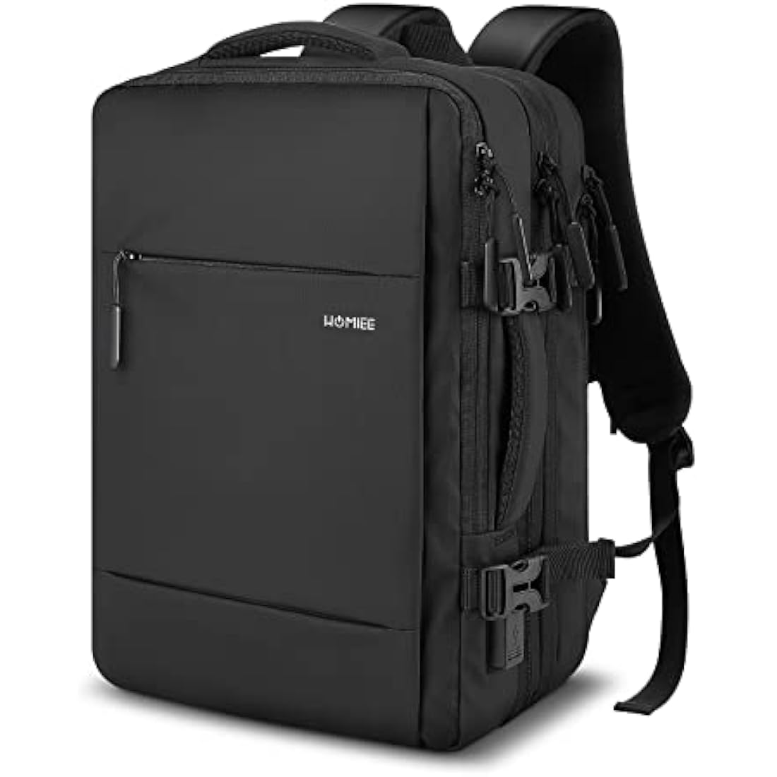 HOMIEE 45x36x20cm Cabin Bag for Easyjet 22L-38L Expandable Carry On Travel Backpack with USB Charging Port Flight Approved Underseat Hand Luggage Bag 15.6 Inch Laptop Rucksack Business School Daypack