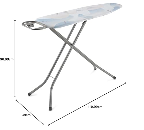 Vileda Bravo Ironing Board, Blue, Medium, Metal, 120cm x 38cm