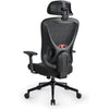 Eucladoceros Ergonomic Office Chair with Adjustable Armrests & Headrest - Lift Up Backrest Desk Chair with 3D Lumbar Support - Tilt 90°-125° - 150KG Weight Capacity - Ideal for Home Office(Black)