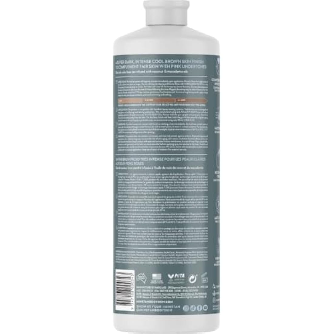 MineTan Professional Spray Tan Solution | Dark Ash - Rapid Express Fake Tanning Liquid, Fast Drying, a Cool, Super Dark Finish, Best Sunless Tanner, No Orange Tones, Salon Fomula, 33.8 Fl Oz