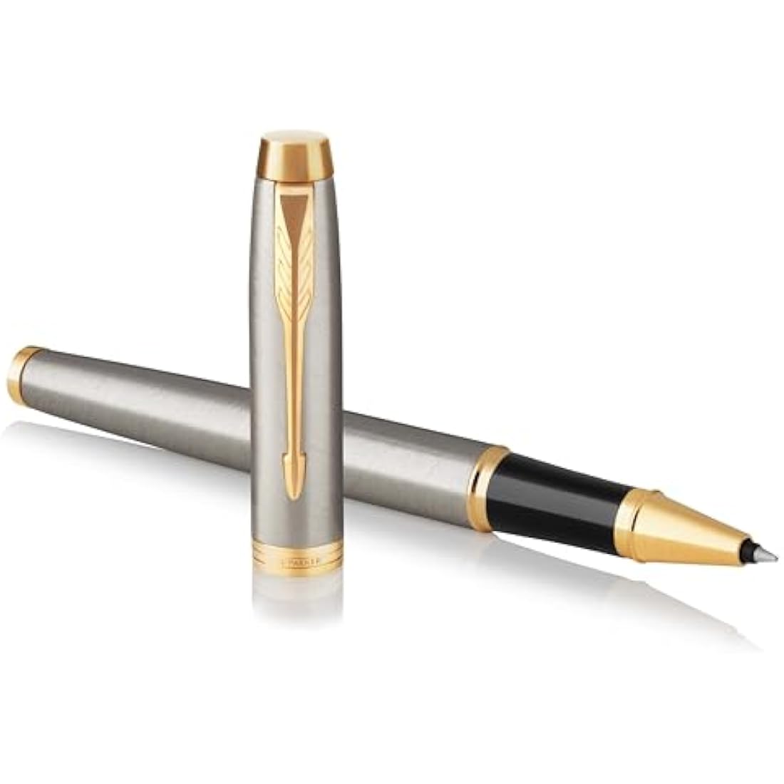 Parker IM Rollerball Pen | Brushed Metal | Fine Point Black Ink