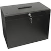 Cathedral Products A4 Steel File Box with Starter Pack of 5 Suspension Files - Black