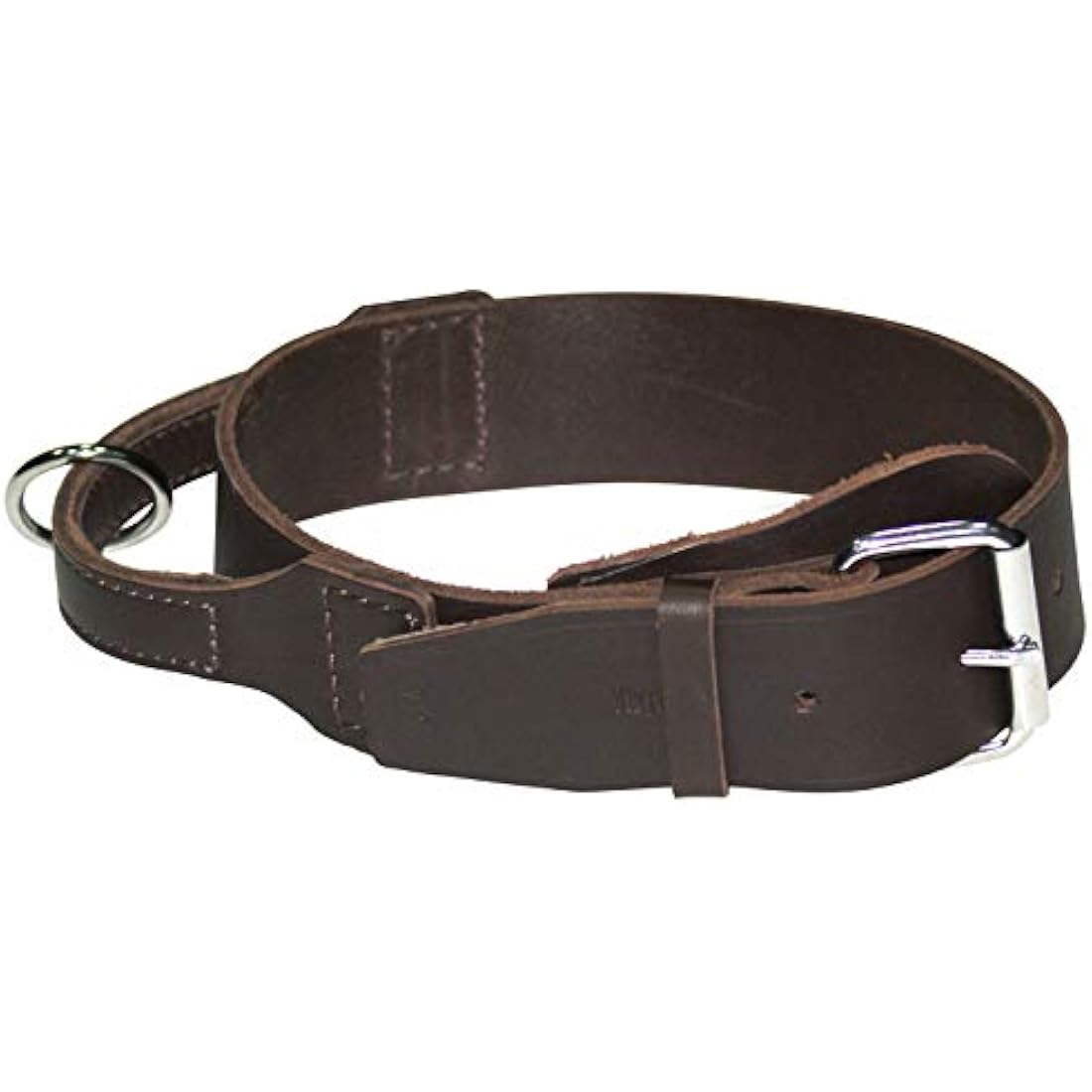 Dingo Brown Collar with a Handle Handmade of Soft Leather Especially for Guard Shepherd Breeds 13107