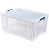 BANKERS BOX 70L Plastic Storage Box with Lids, ProStore Super Strong Stackable Plastic Storage Boxes (30 x 48 x 38.5cm), Clear