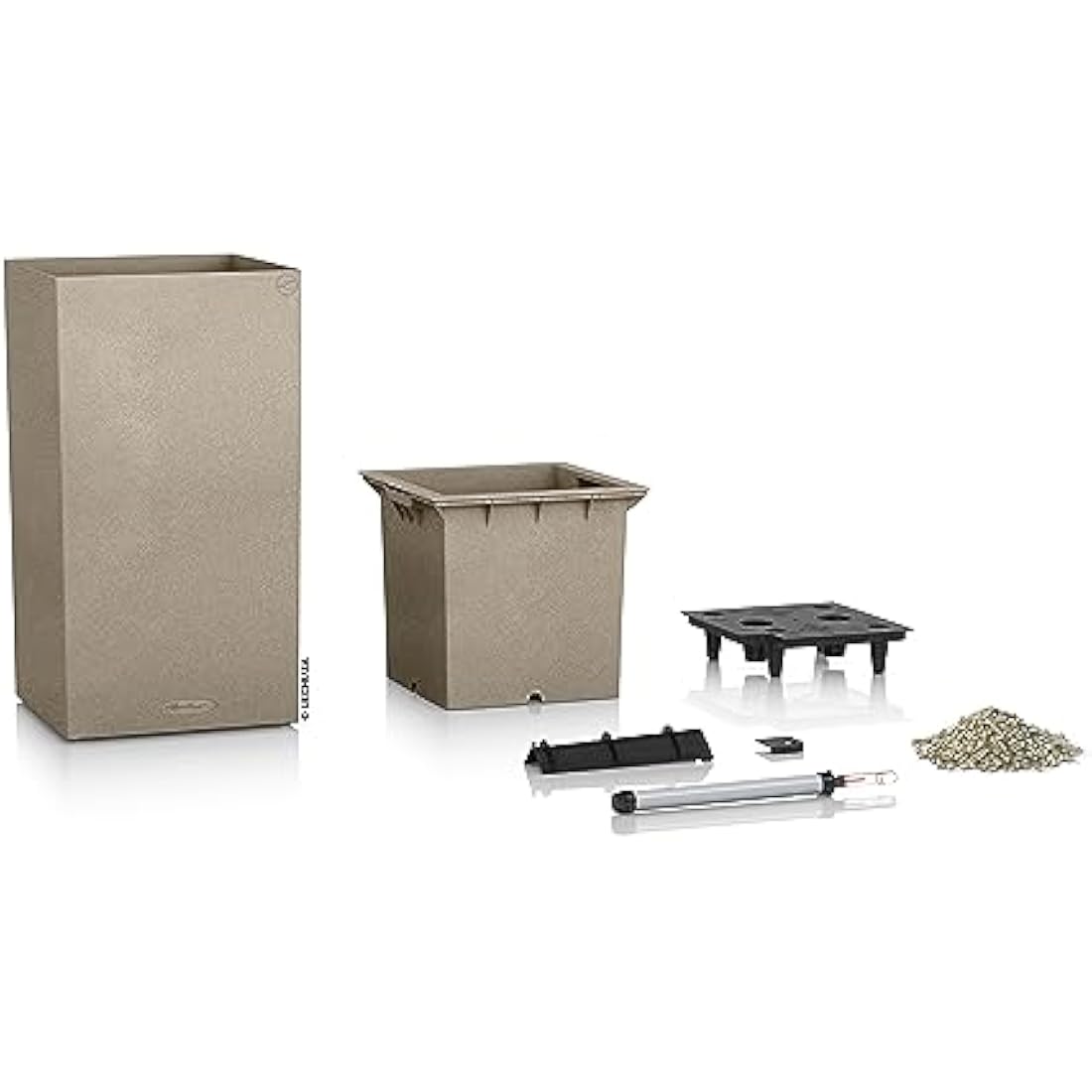 LECHUZA CANTO Stone 40 high sand beige 13621