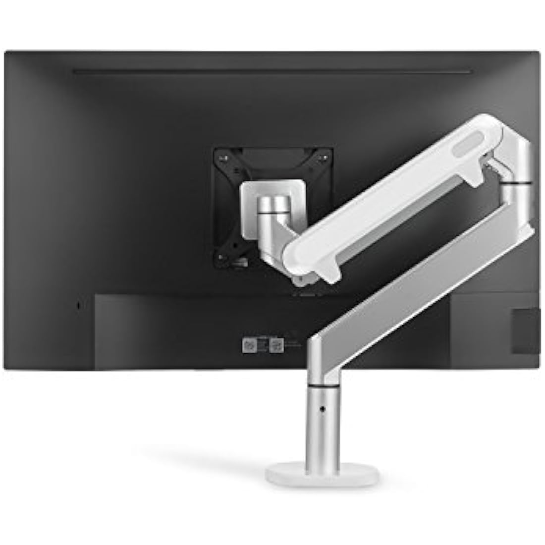 ThingyClub® Single Gas Spring LCD Arm Desk VESA Bracket & Monitor Arm Stand for 10"-27" Screens: Tilt up 90° /down 85°, Swivel left/right 180°, 360° Rotation (Single Arm - Silver)