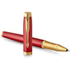 Parker IM Rollerball Pen | Premium Red Lacquer with Gold Trim | Fine Point with Black Ink Refill | Gift Box, 1 Count (Pack of 1)