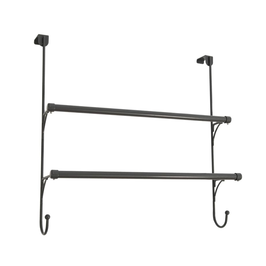 Libbi Lou Over Door Clothes Airer Towel Rail Rack Hanging Bathroom Storage Rail with Hooks ? 48x48x13cm