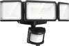 LEPOWER Battery Powered LED Flood Light Outdoor,1500LM Motion Sensor Security Lights,5000K, IP65 Waterproof,Wireless Flood Light Battery Operated,3 Head Motion Detector Lights for Garage,Yard,Porch