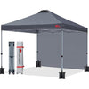 MASTERCANOPY Durable Ez Pop-up Gazebo Tent with 1 Sidewall (3x3M,Dark Grey)