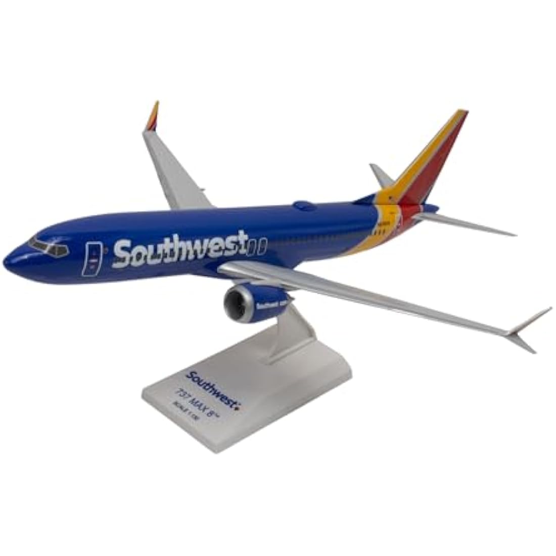 Daron Worldwide Trading Skymarks Southwest 737-MAX8 1/130 W/Wifi Dome Model Airplane