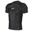 DGYAO Padded Comprssion T Shirt, Mens Rugby Safe Guard Top for Chest Rib Shoulder Protector Large