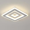 Comely Modern Square LED Ceiling Light, 52W 5850LM Acrylic LED Ceiling Lamp, White Chandelier for Bedroom, Living Room Natural Light 4500K, 40cm