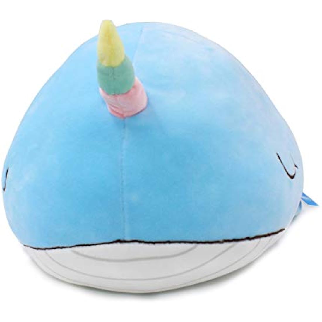 Vintoys Narwhal Unicorn Whale Soft Toy Plush Hugging Pillow Animal Fish Plush Toy Blue 21"