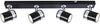 UKEW Modern 4 Way Ceiling Spotlight - Straight Bar Lighting with Adjustable Heads - Stylish Spotbar GU10 LED Light for Kitchen Living Room (Black)