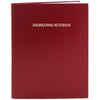 BookFactory Red Engineering Notebook - 96 Pages (.25" Engineering Grid Format), 8 7/8" x 11 1/4", Engineering Lab Notebook, Red Cover, Section Sewn Hardbound (EPRIL-096-LGS-A-LRT4)