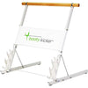 Booty Kicker – Home Fitness Exercise Barre, Folds Flat, Portable, Storable, Strong Angular Design for Pushing, Pulling, Balance & Ballet Exercises, wood, steel, nickle, Perfect for Barre Workouts