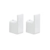 Gedy G-Kuala Lumpur 2 Single Hangers, White, Made of Cromall, Brass and Glass, 2 Year Warranty, Measures 5.3 x 2 x 3.3 cm and Weight 0.2 kg, R&D