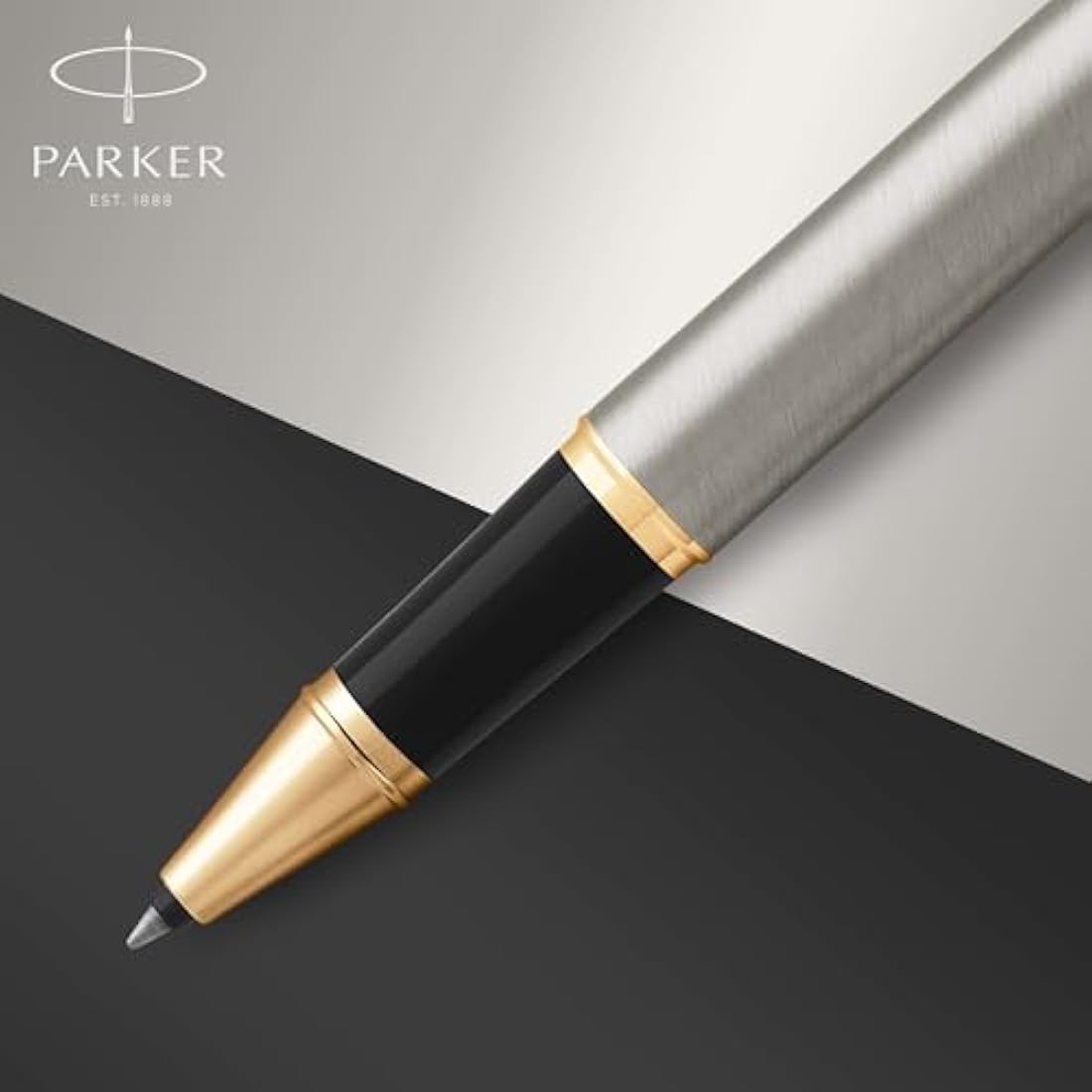 Parker IM Rollerball Pen | Brushed Metal | Fine Point Black Ink