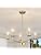 QAREHL Gold Chandeliers Ceiling Light 5 Lights Pendant Lighting Ceiling, Modern Gold Light Fitting for Living Room, Dining Room, Kitchen, Bedroom, Hallway