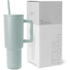 Simple Modern Tumbler 40 oz with Handle and Straw | Insulated Stainless Steel Water Bottle Iced Coffee Cup Travel Mug | Gifts for Women & Men | Trek | 1180ml | Sea Glass Sage