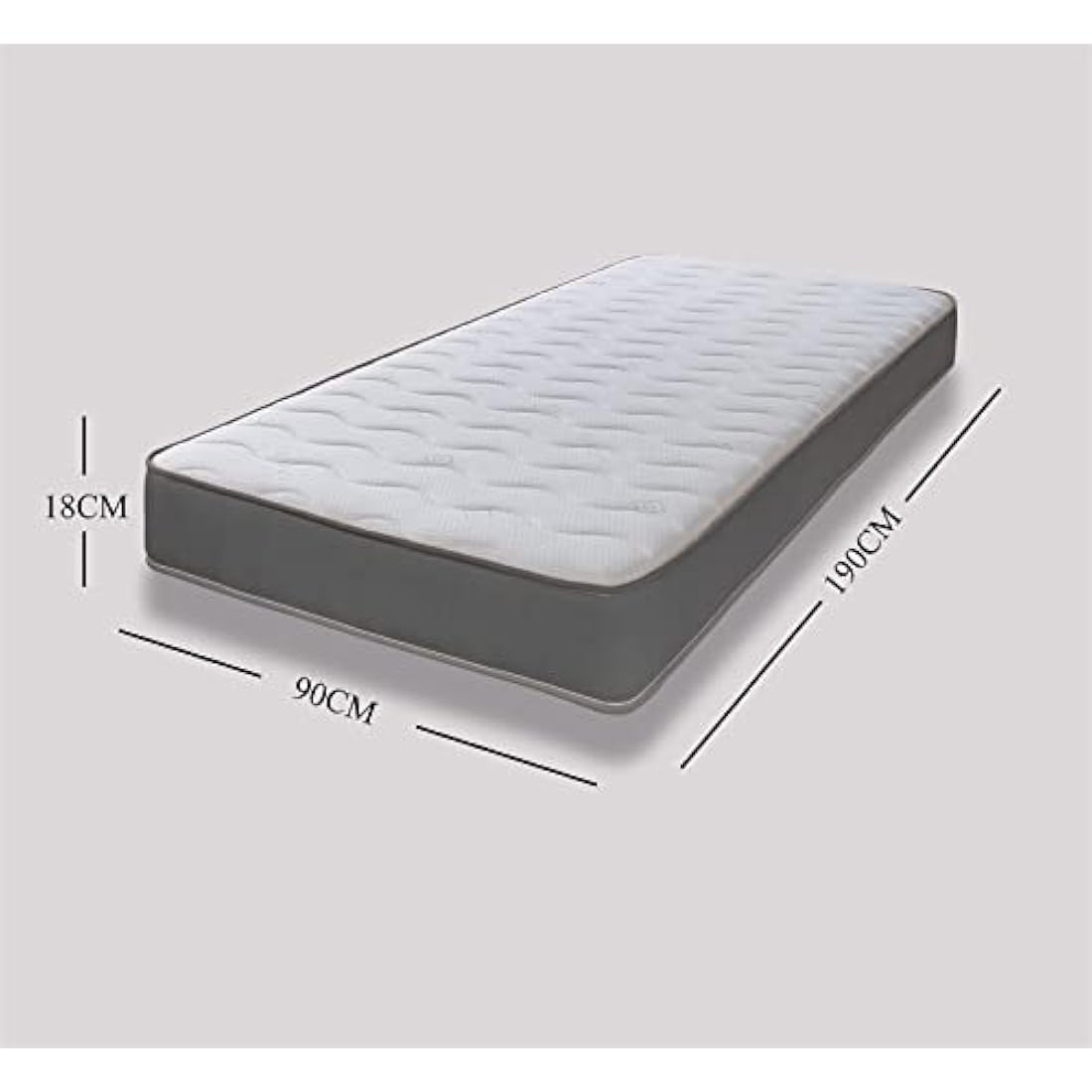 eXtreme comfort ltd Hybrid Cooltouch Colours Mattress | 3ft Single (90cm x 190cm) | Memory Foam & Coil Spring | Plush Feel | Cooltouch Plus Sleep Surface | 18cm Deep | Grey | Maximum Value