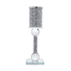 London Boutique Crystal Candle Holder Sparkle Crushed Diamond Filled Square base (1)