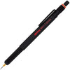 rOtring 800+ Mechanical Pencil and Touchscreen Stylus | Twist-to-Retract HB 0.5 mm Propelling Pencil | Black Metal Barrel