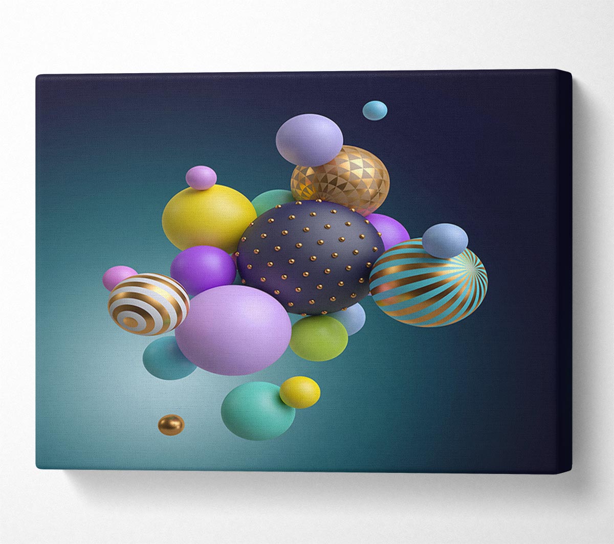 Spheres Of Three Dimensional Abstract Canvas Wall Art