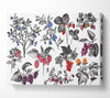 Collage Of Flowers And Berries Canvas Wall Art