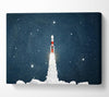 Up Goes The Rocket Canvas Wall Art